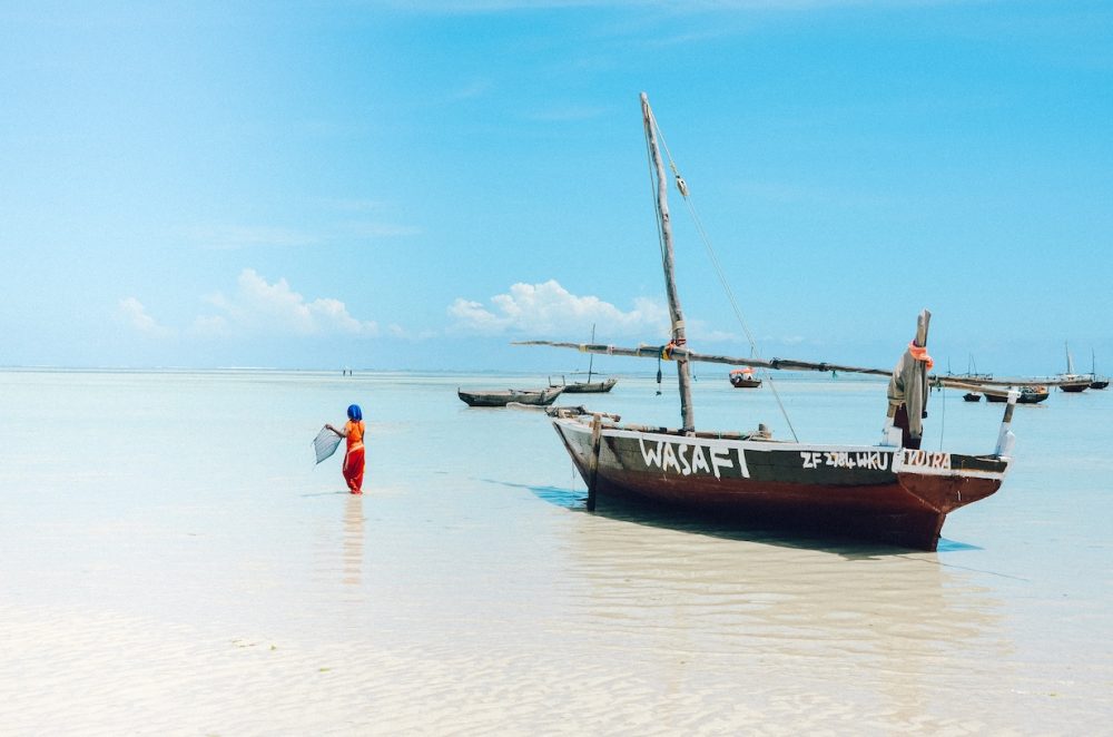 Fischerboot in Nungwi, Sansibar